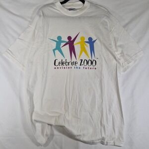 Vintage 2000 Celebrate 2000 T Shirt Mens XL All‎ Sport USA Made Millennium...